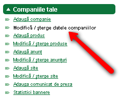Editarea unei companii