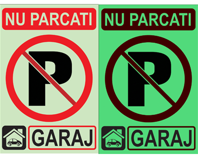 Semn -Parcare interzisa - 20cm x 30cm