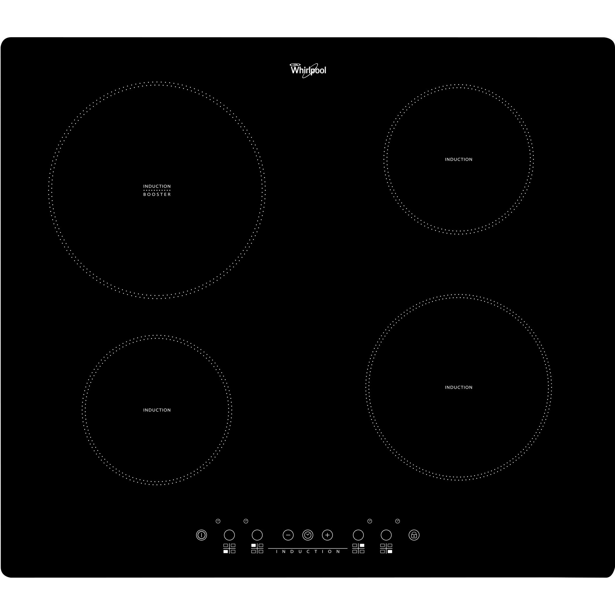 Plita inductie Whirlpool ACM 802 NE, 4 zone de gatit, siguranta pentru copii