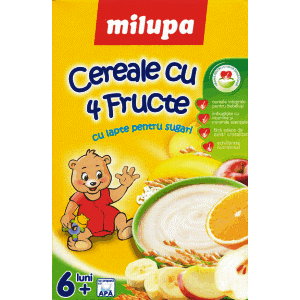 CEREALE CU LAPTE SI 4 FRUCTE MILUPA - Milupa