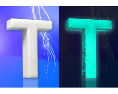 Litera luminoasa in intuneric 3D argintie - T
