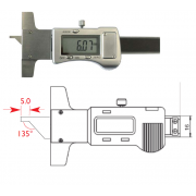 Subler digital pentru masurat sanfren 45 grade / 218.08 - Sublere De Adancime