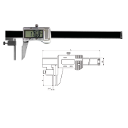 Subler de masurat grosimea peretilor tevilor / 240.071 - Sublere Speciale