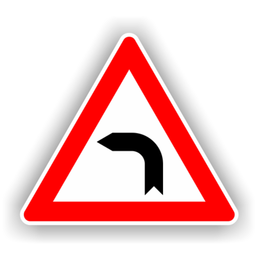 Semne de circulatie - curba stanga