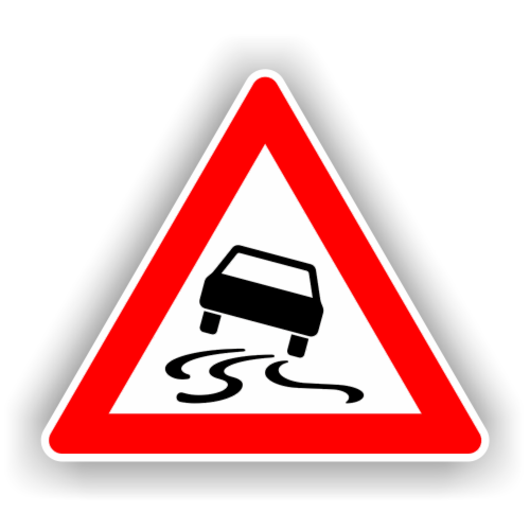 Semne de circulatie - Drum alunecos